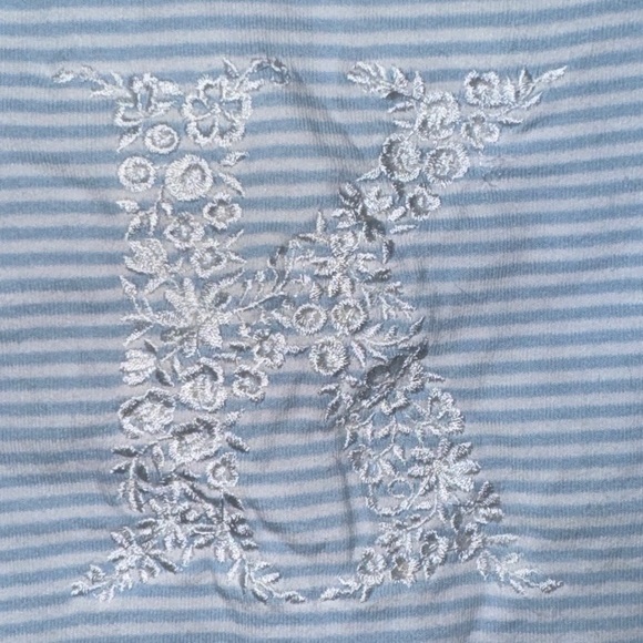 Jellybean K embroidered monogram initial dress top ruffles toddler girl flowers - Picture 2 of 5